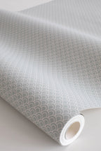 Valv wallpaper by Sandberg in Sage Green, close detail of the print