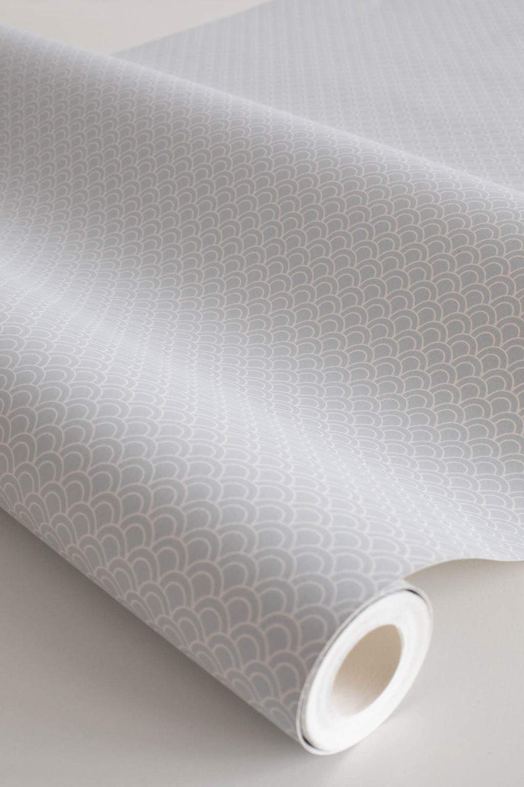 Valv wallpaper by Sandberg in Misty Blue, close detail of the print
