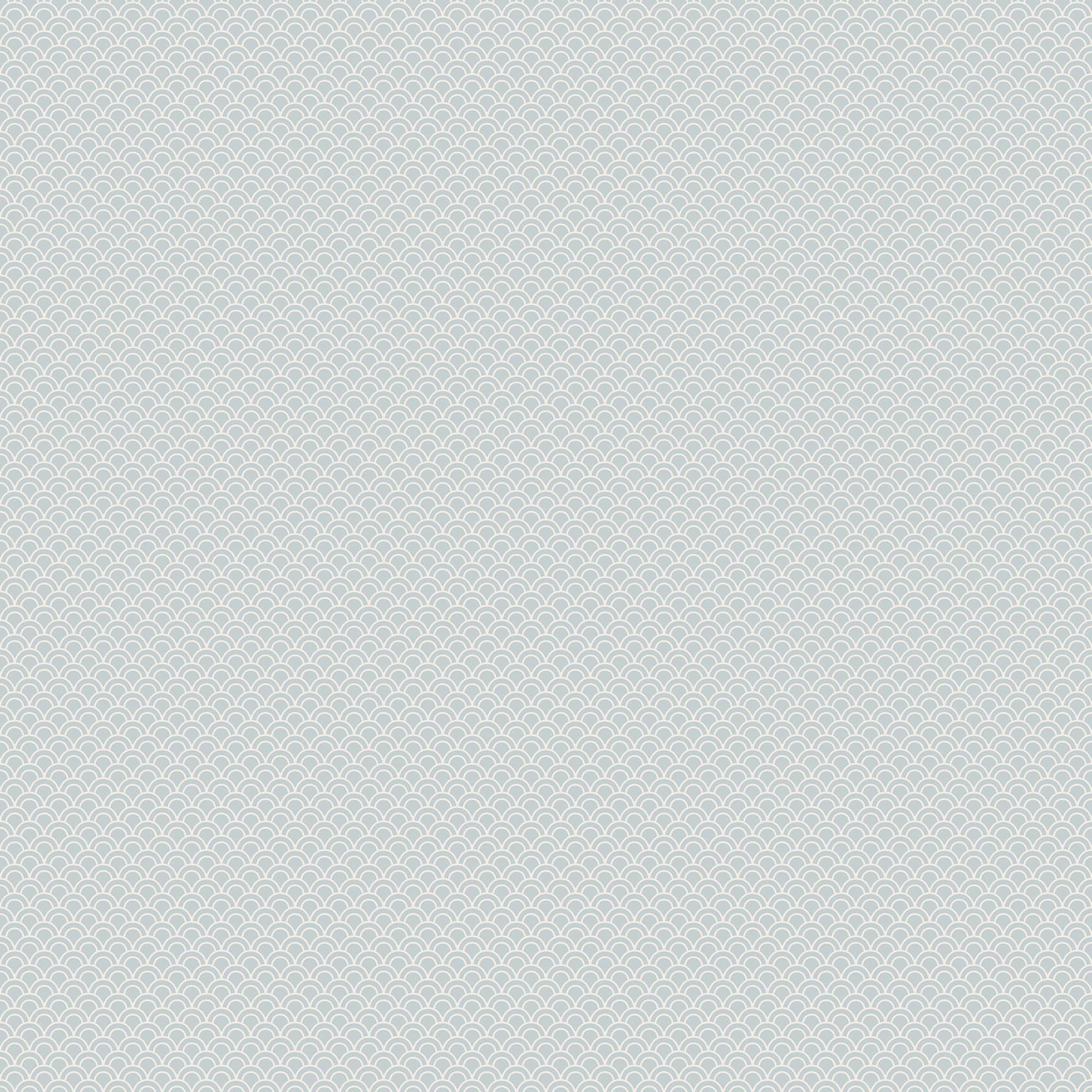 Valv wallpaper by Sandberg in cool dove grey, fine fish-scale arch motif, flat roll swatch