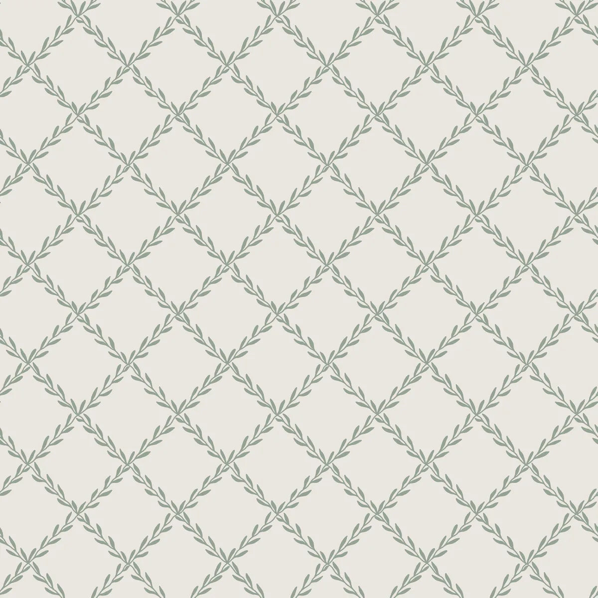 Trellis Forest Green wallpaper by Sandberg – geometric design