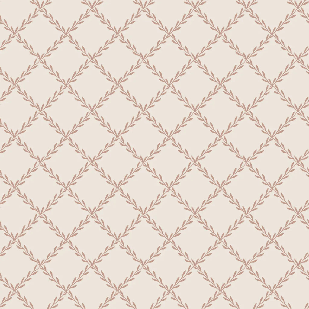 Trellis Terracotta wallpaper by Sandberg – geometric design
