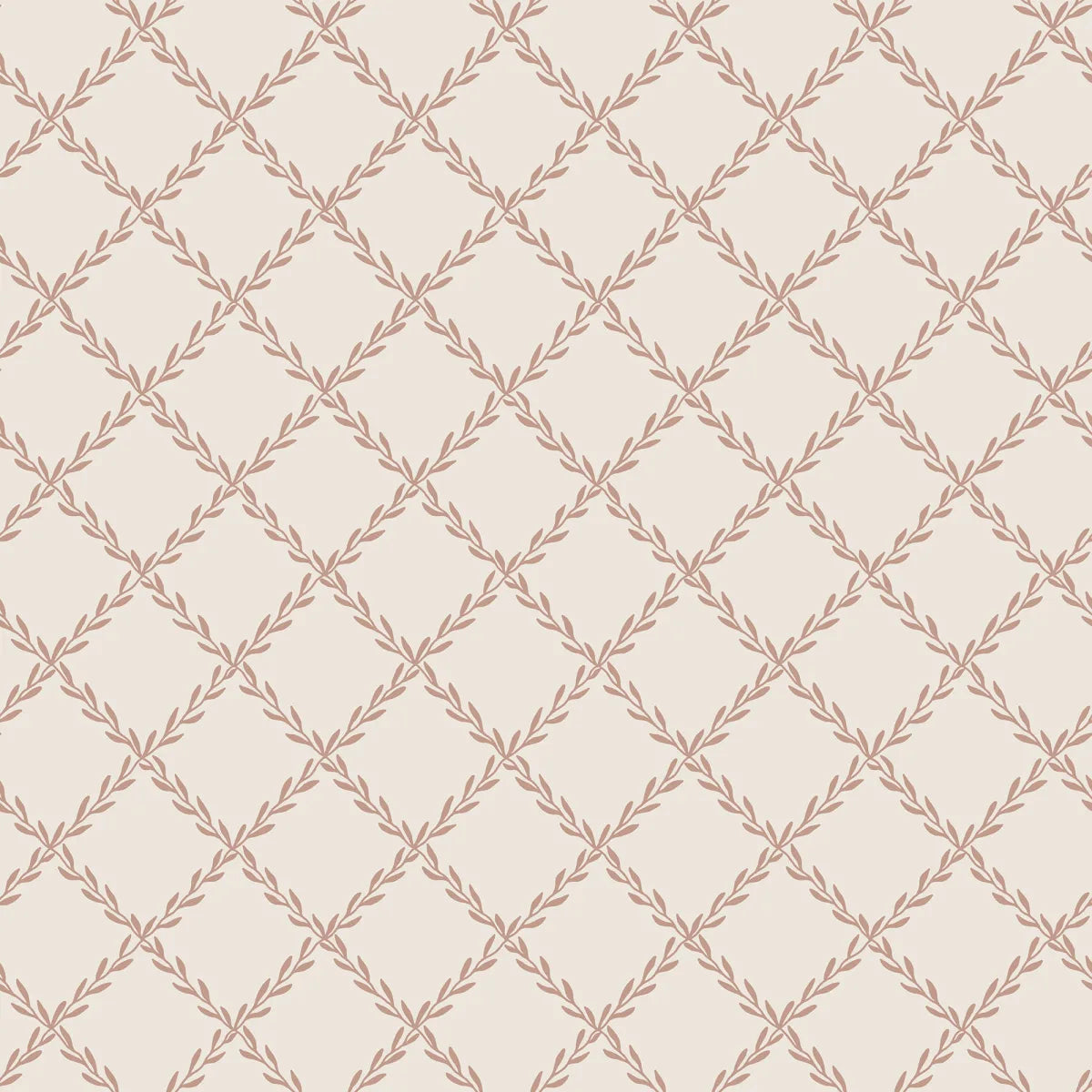 Trellis Terracotta wallpaper by Sandberg – geometric design