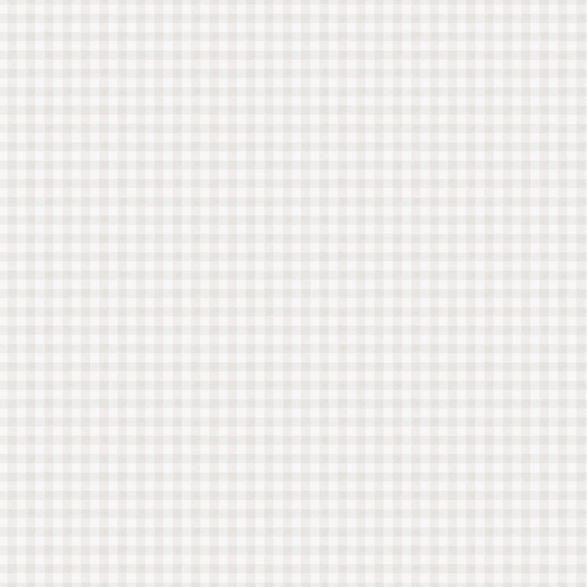 Ruta wallpaper by Sandberg in barely-there pale grey gingham check on white, flat roll swatch