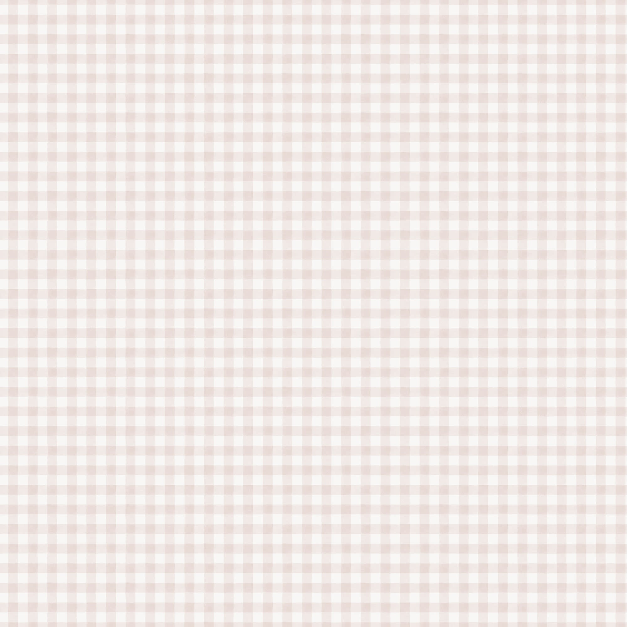 Ruta wallpaper by Sandberg, soft beige gingham check on white, flat roll swatch