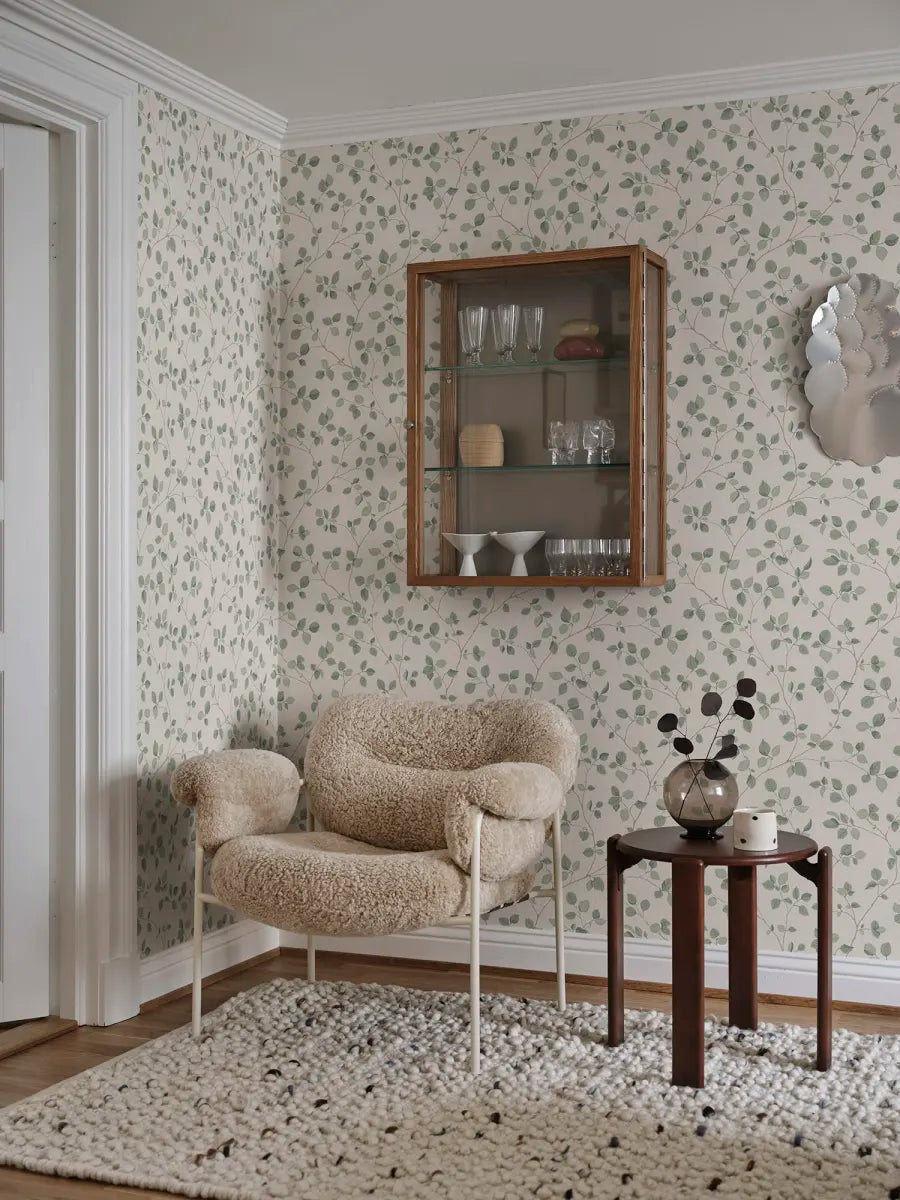 Bokskog wallpaper by Sandberg in a room setting