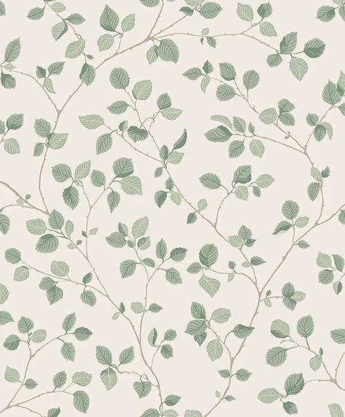 Bokskog Garden Green wallpaper by Sandberg – botanical design