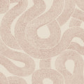 Zen wallpaper by Sandberg, flat swatch of the swirling looped line pattern in terracotta on cream
