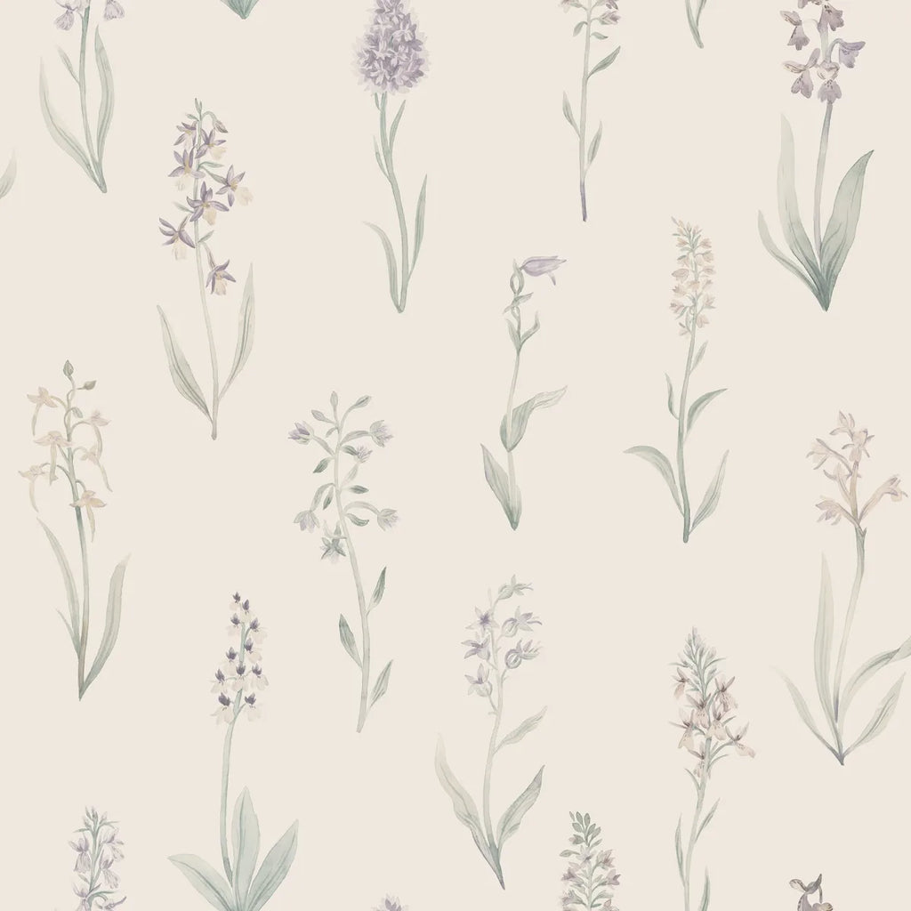 Alma Lilac wallpaper by Sandberg – floral design