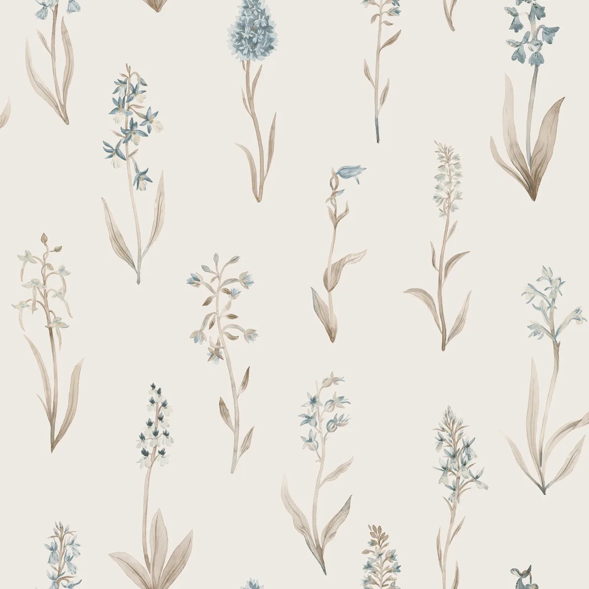 Alma Misty Blue wallpaper by Sandberg – floral design