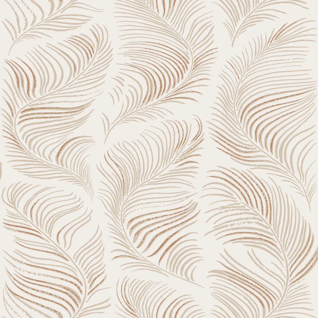 Grace wallpaper by Sandberg – Beige colourway, flat pattern repeat