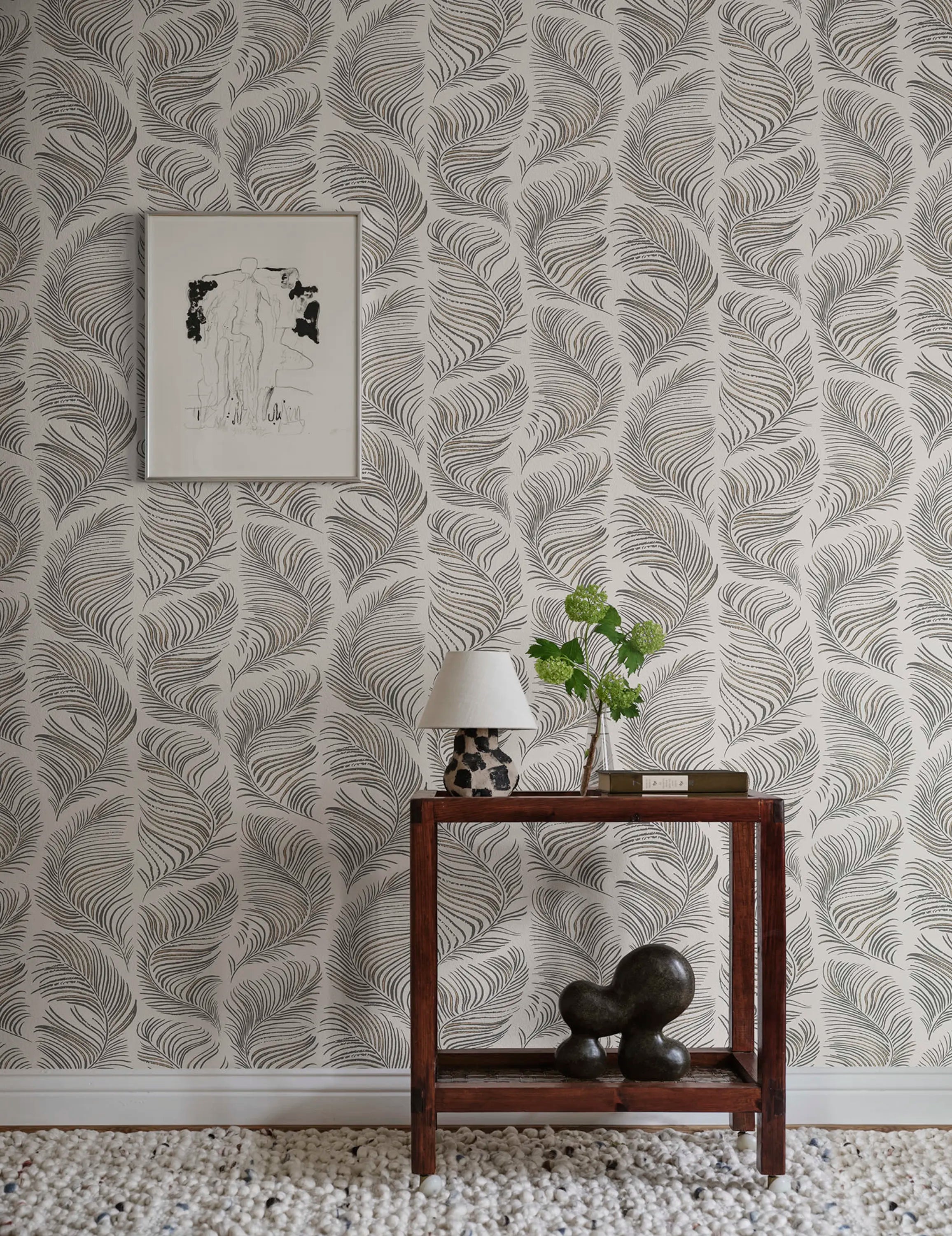 Grace wallpaper by Sandberg in a room setting