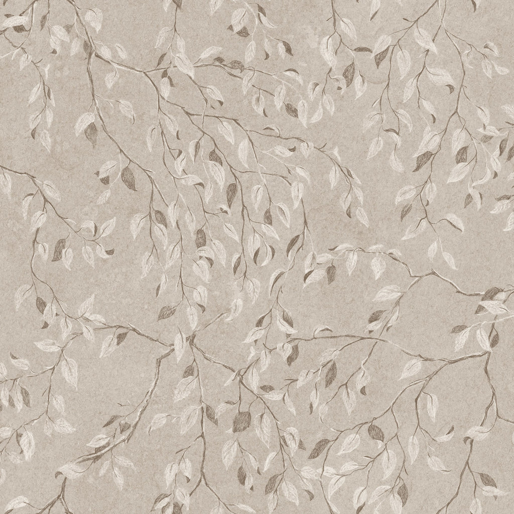 Lise wallpaper by Sandberg – Brown – Hazel colourway, flat pattern repeat