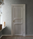 Lise wallpaper by Sandberg – Blue – Misty Blue colourway, styled in a second room setting