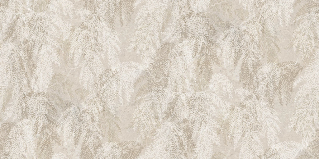Ceder wall mural by Sandberg – botanical design, Beige – flat swatch showing the repeat