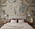 Klint wall mural by Sandberg in Clay, styled in a room, view 2