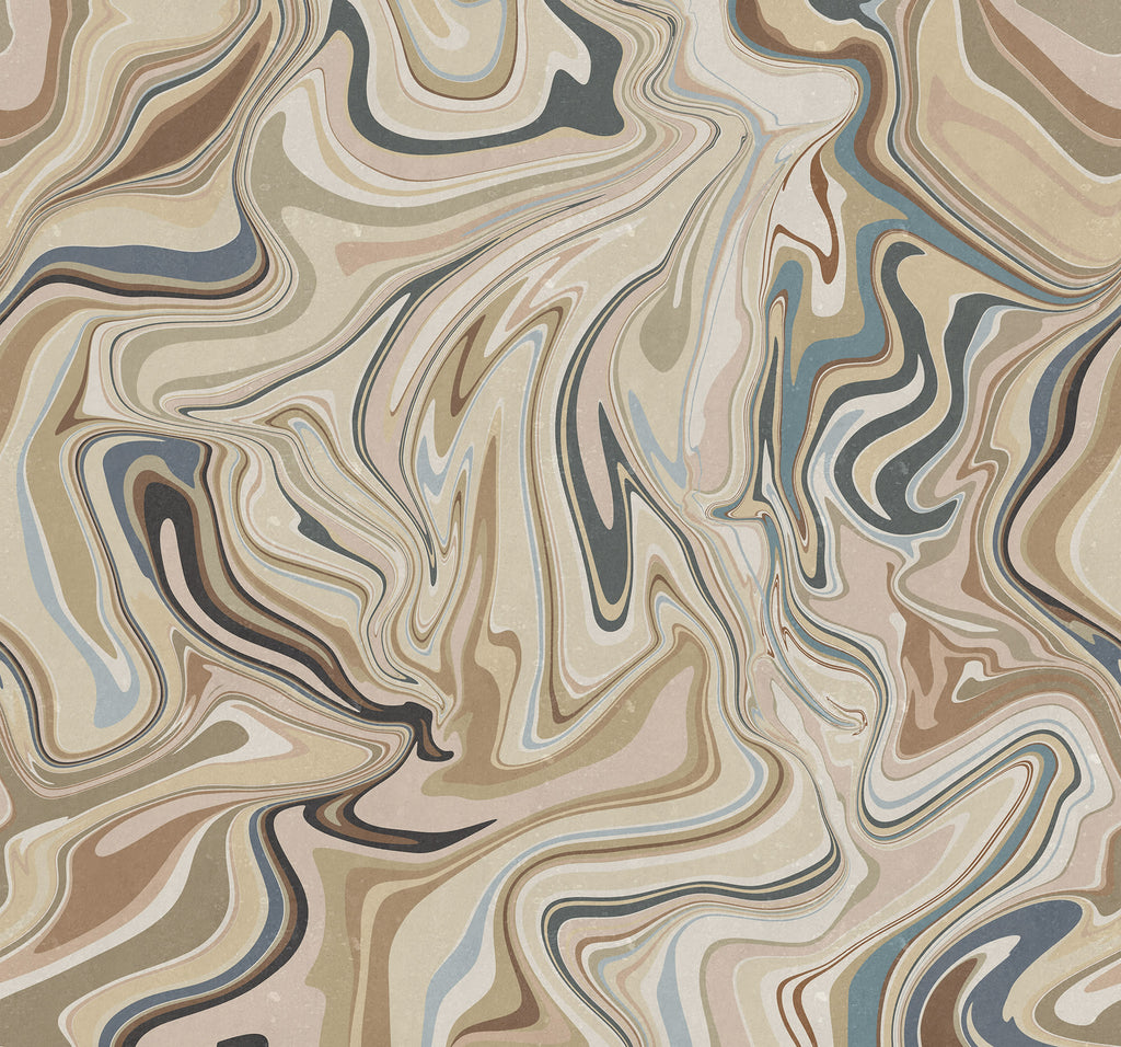 Klint wall mural by Sandberg in Clay, flat swatch showing the repeat