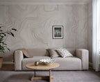 Klint wall mural by Sandberg in Gray, styled in a room, view 2