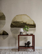 Spegel wall mural by Sandberg in Olive Green, styled in a room, view 2