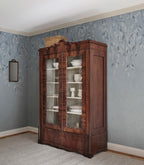 Liselund wall mural by Sandberg – botanical design, Blue – Misty Blue – styled in a room setting, view 4