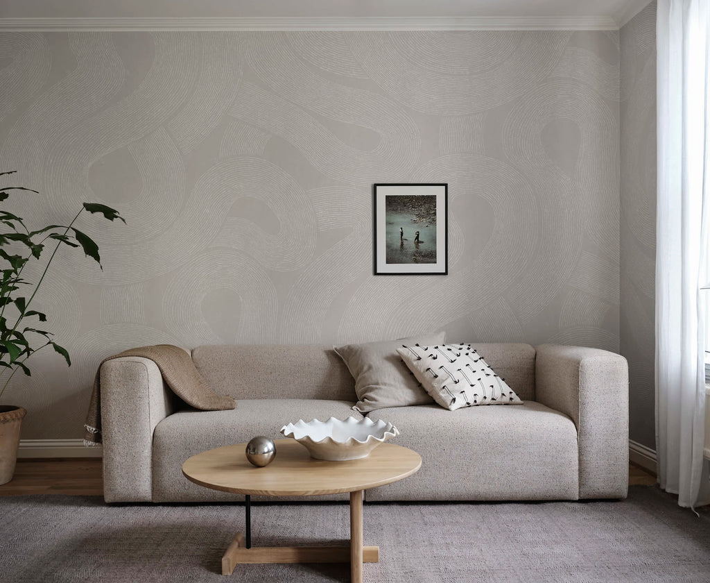 Zen Mural wall mural by Sandberg – abstract design, Grey