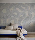 Zen Mural wall mural by Sandberg – abstract design, Blue – Indigo Blue