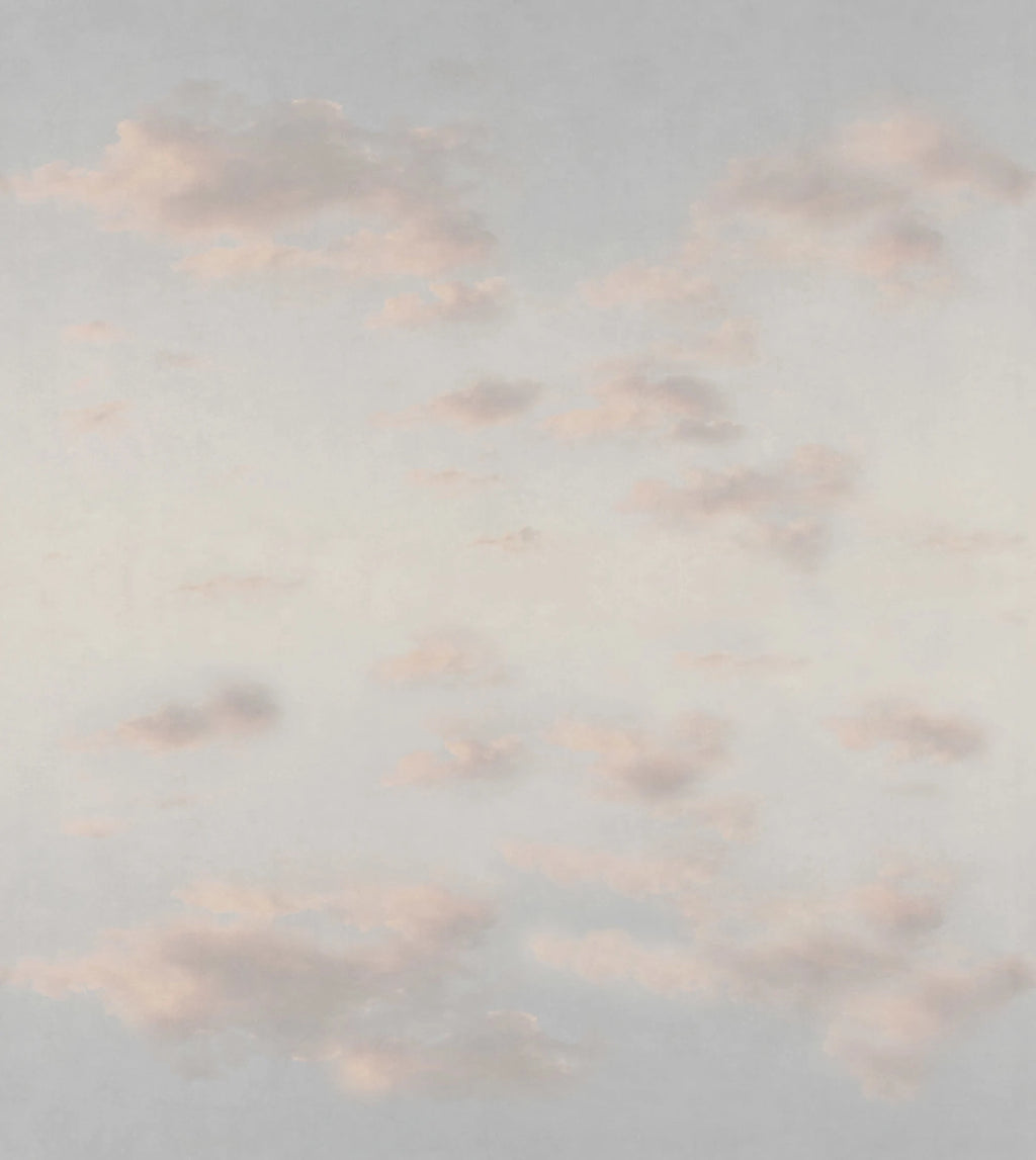 Moln Ceiling wall mural by Sandberg – sky & clouds design, Blue – Misty Blue – flat swatch showing the repeat, view 2