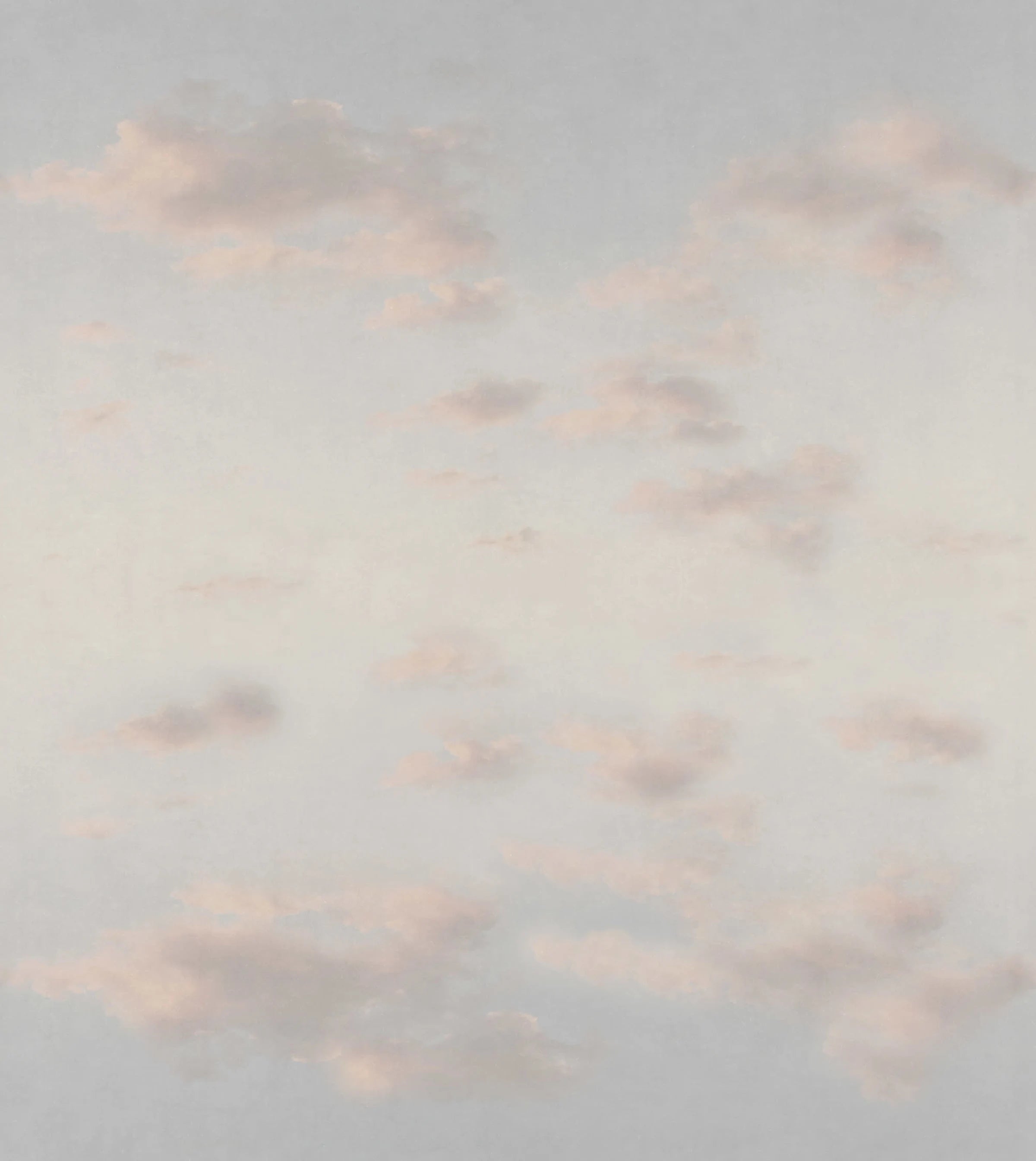 Moln Ceiling wall mural by Sandberg – sky & clouds design, Blue – Misty Blue – flat swatch showing the repeat, view 2