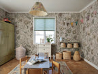 Belinda wallpaper by Sandberg – floral design, Pastel – styled in a room setting, view 16
