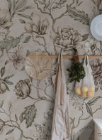 Belinda wallpaper by Sandberg – floral design, Pastel – styled in a room setting, view 17