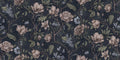 Belinda wallpaper by Sandberg – floral design, Blue – Dark Blue – flat swatch showing the repeat