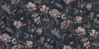 Belinda wallpaper by Sandberg – floral design, Blue – Dark Blue – flat swatch showing the repeat