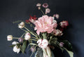 Julie wall mural by Sandberg – floral design, Black – styled in a room setting, view 2