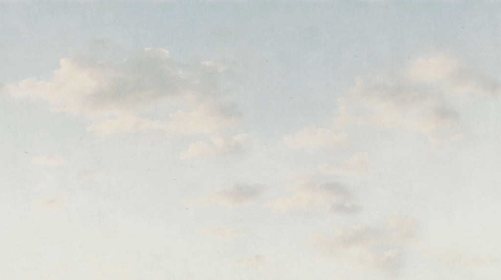 Moln wall mural by Sandberg – sky & clouds design, Light Blue – flat swatch showing the repeat
