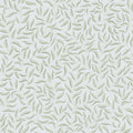 Karolina wallpaper by Sandberg, flat swatch of pale green leaves on a soft blue-grey ground