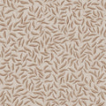Karolina wallpaper by Sandberg, flat swatch of rust-brown leaves on a warm beige ground