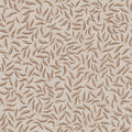 Karolina wallpaper by Sandberg, flat swatch of rust-brown leaves on a warm beige ground
