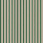 Linn wallpaper by Sandberg, flat swatch of fine vertical pinstripes in forest green on a cream ground
