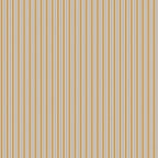 Linn wallpaper by Sandberg, flat swatch of slim vertical stripes in warm caramel and brown on cream