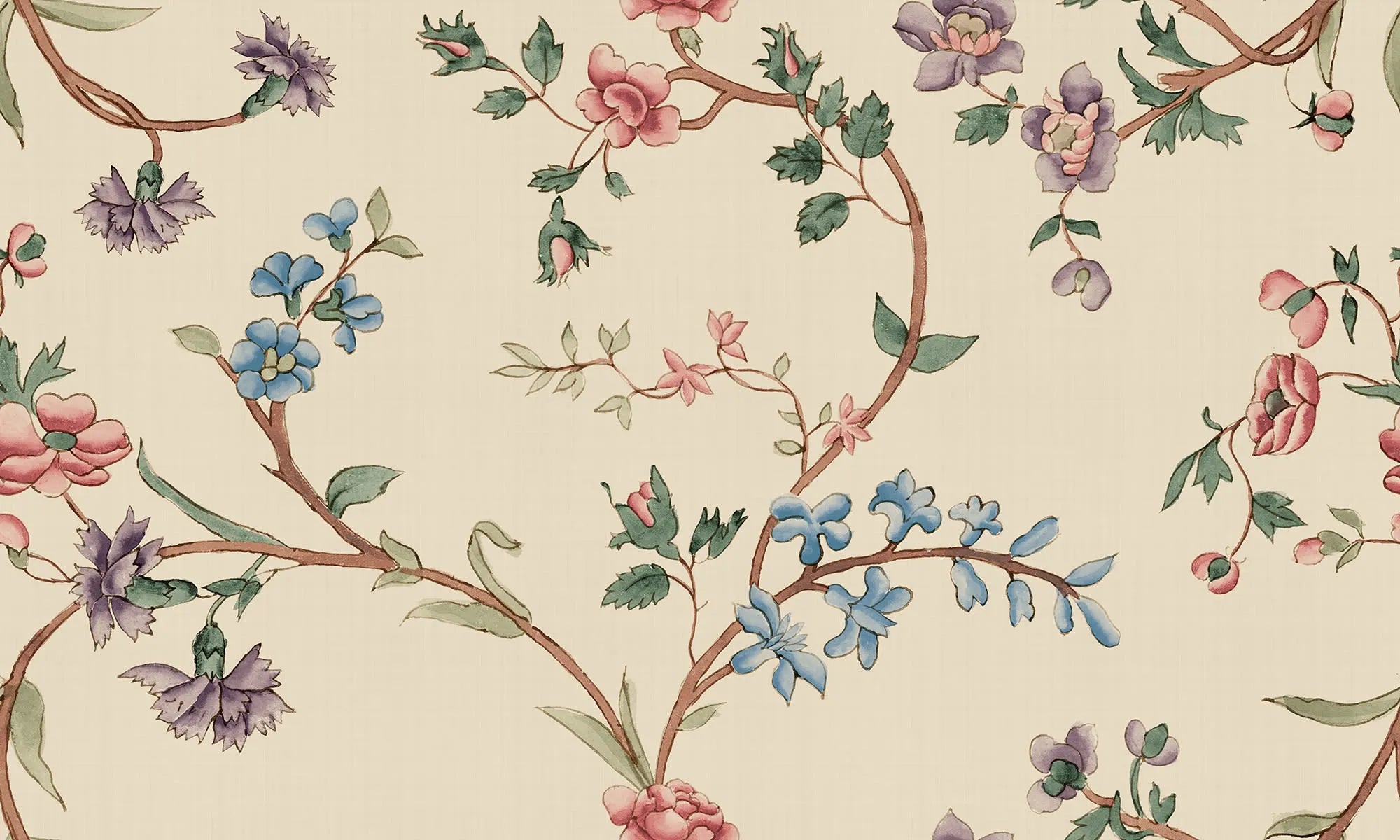 Clara Colorful wall mural by Sandberg – floral design