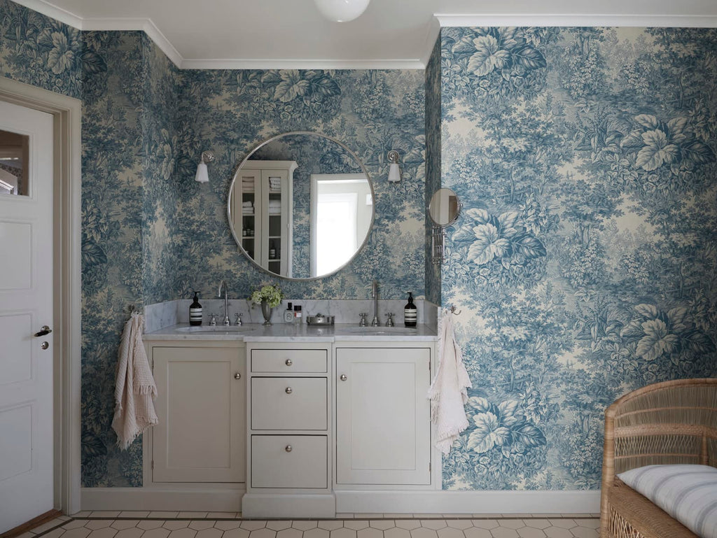 Forest Toile wall mural by Sandberg in a room setting