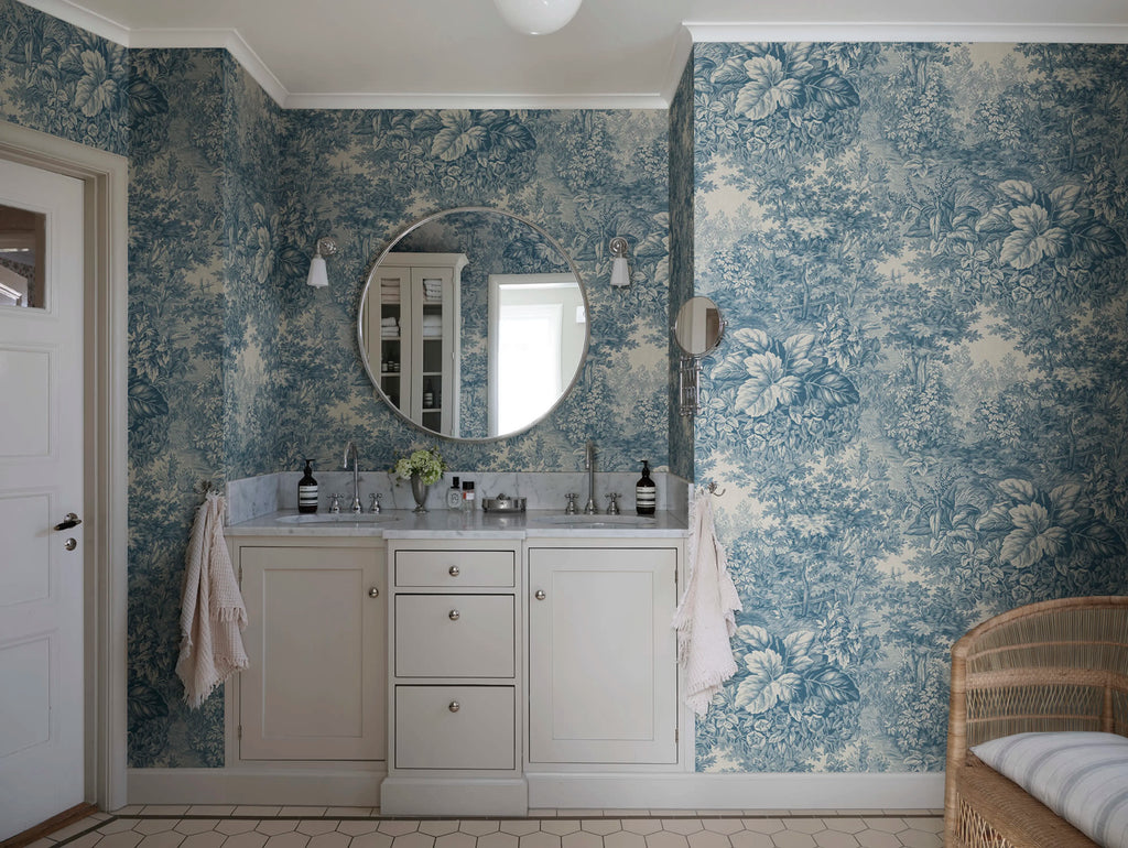 Forest Toile wall mural by Sandberg in a room setting