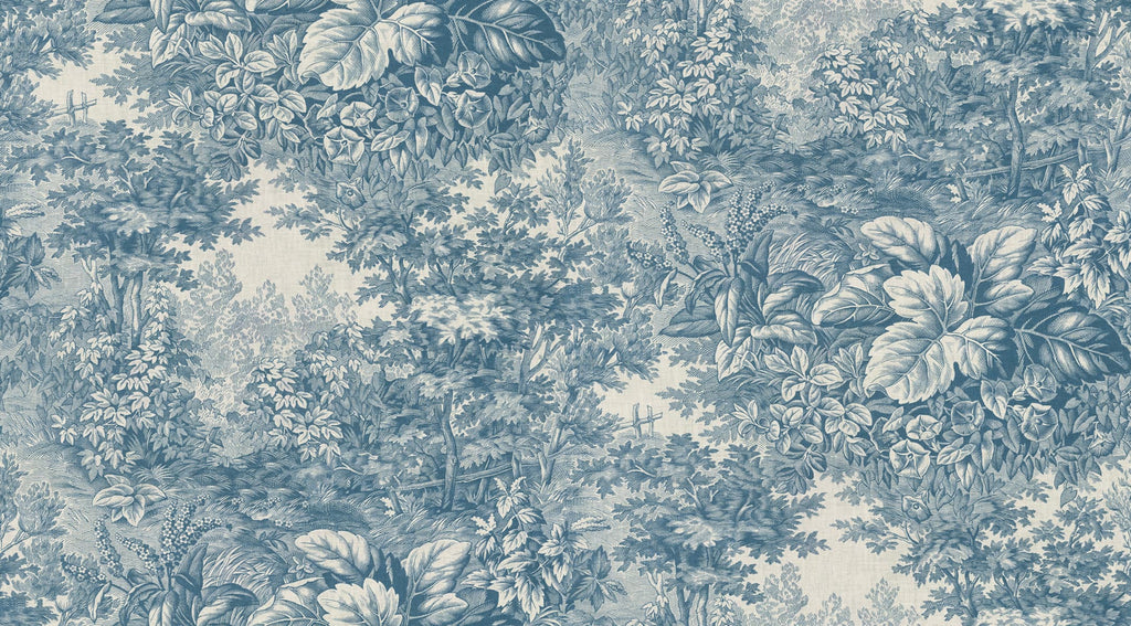 Forest Toile Blue wall mural by Sandberg – botanical design
