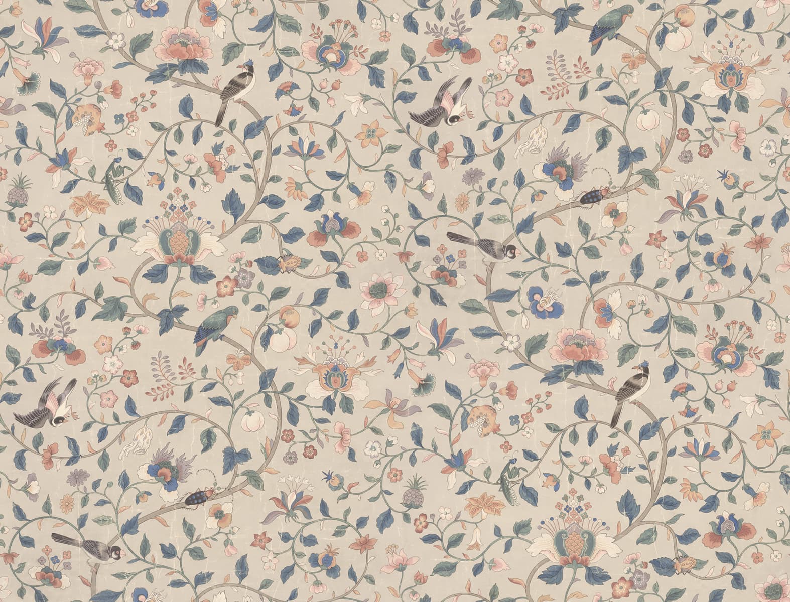 Hedda Sandstone wall mural by Sandberg – botanical design