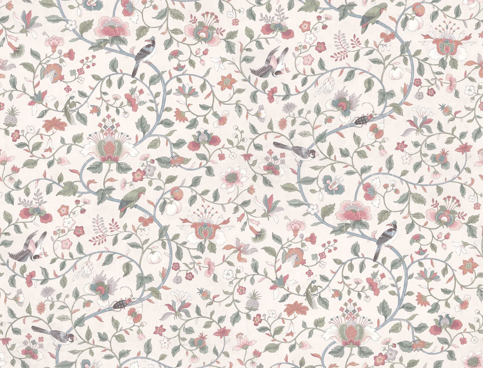Hedda Pastel wall mural by Sandberg – botanical design