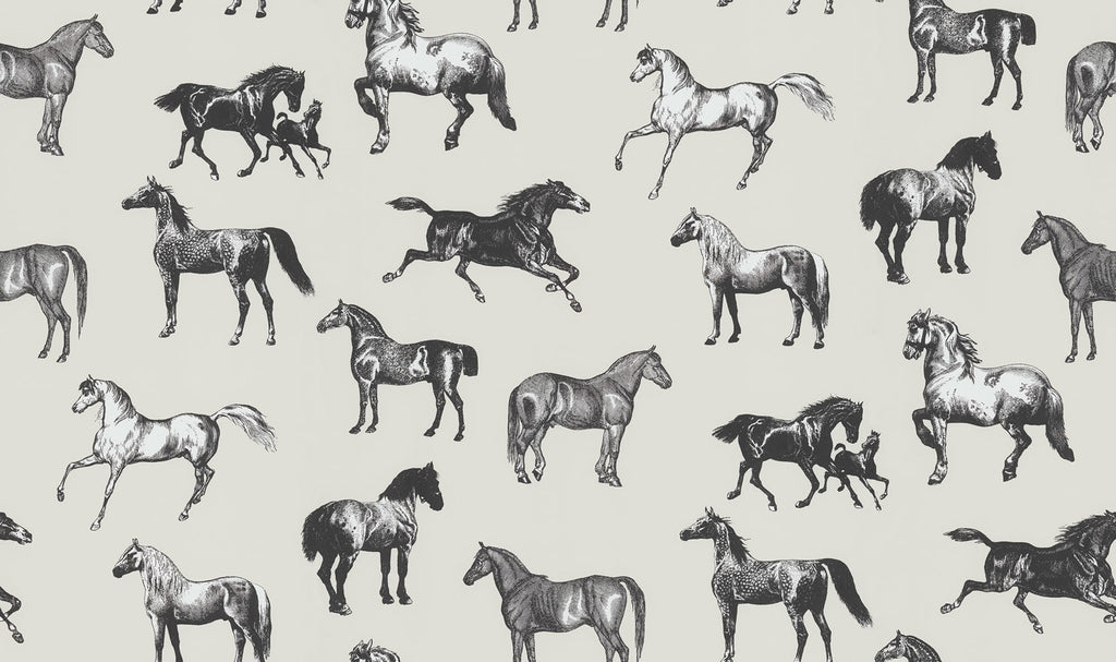 Colette wallpaper by Sandberg – animals design, Grey – Graphite – styled in a room setting, view 9