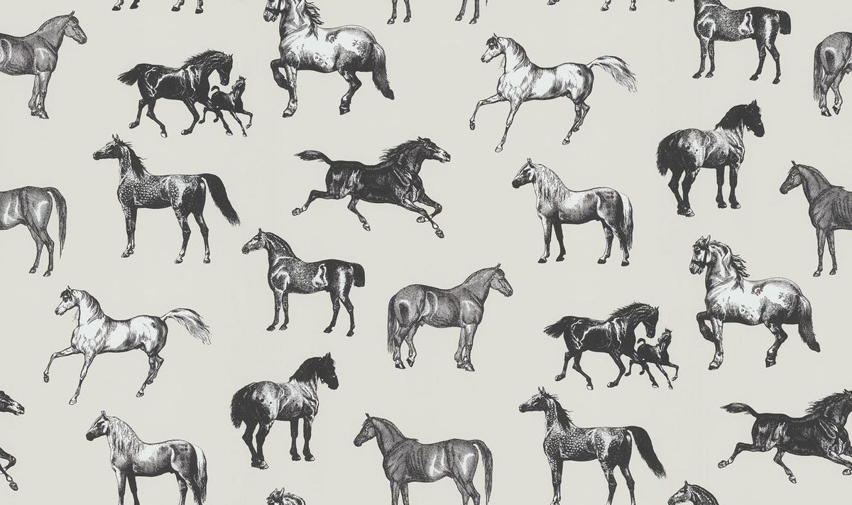 Colette wallpaper by Sandberg – animals design, Grey – Graphite – styled in a room setting, view 9