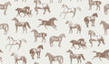 Colette wallpaper by Sandberg – animals design, Brown – styled in a room setting, view 5