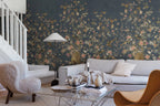 Chinoiserie Garden wallpaper by Sandberg – chinoiserie design, Blue – Dark Blue – styled in a room setting, view 5