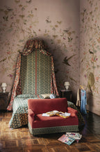 Chinoiserie Garden wallpaper by Sandberg – chinoiserie design, Pink – styled in a room setting, view 11