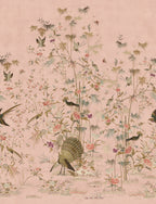 Chinoiserie Garden wallpaper by Sandberg – chinoiserie design, Pink – flat swatch showing the repeat, view 5